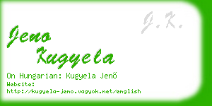 jeno kugyela business card